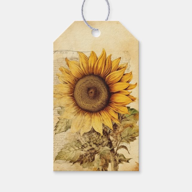 Etiqueta Para Presente Sunflower (Frente)