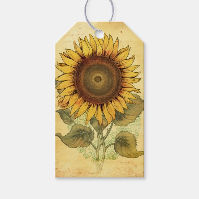 Etiqueta Para Presente Sunflower (Frente)