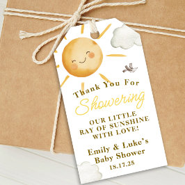 Etiqueta Para Presente Sunshine Boho Sun Chá de fraldas Neutro por Gênero