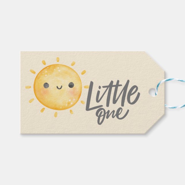Etiqueta Para Presente Sunshine Little One Chá de fraldas (Frente (horizontal))