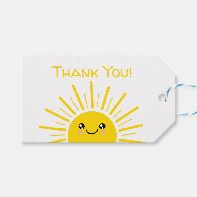 Etiqueta Para Presente Sunshine Obrigado (Frente (horizontal))