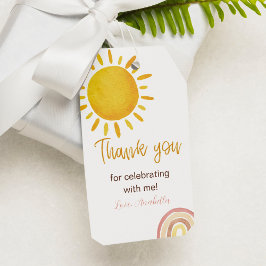 Etiqueta Para Presente Sunshine Rainbow Obrigado Festa de aniversário