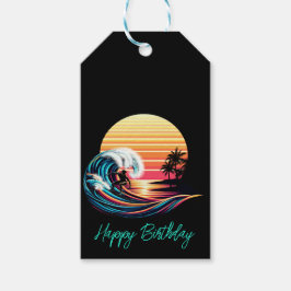 Etiqueta Para Presente Surfar no Sunset