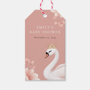 Etiqueta Para Presente Swan Little Princess Chá de fraldas