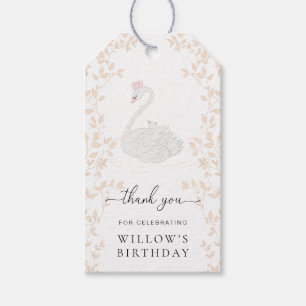 Etiqueta Para Presente Swan Princess Obrigado Aniversário Favor