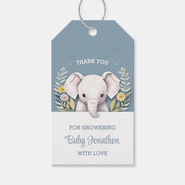 Etiqueta Para Presente Sweet Baby Elephant (Frente)