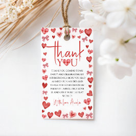 Etiqueta Para Presente Sweetheart First Birthday Favor Tag
