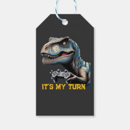 Etiqueta Para Presente T-Rex Gamer It’s My Turn Design