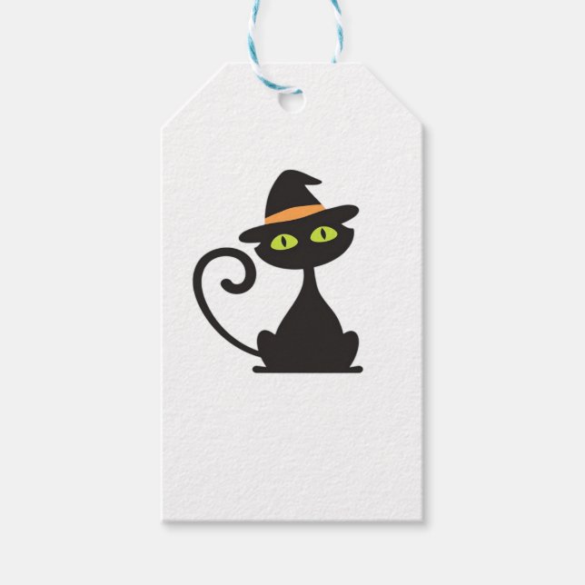 Etiqueta Para Presente T-Shirt Clássico de gatinho (Frente)