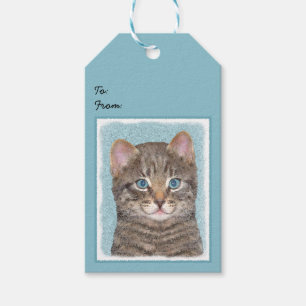Etiqueta Para Presente Tabelas de cinzas por Pintura de Gato - Arte de Ga