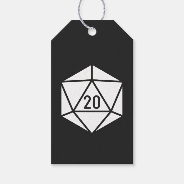 Etiqueta Para Presente Tabletop Chic na Etiqueta de Presente Preta (Frente)