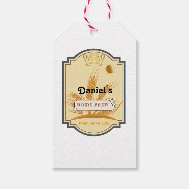 Etiqueta Para Presente Taça de vidro personalizado (Frente)