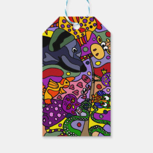 Etiqueta Para Presente Tag animais do presente da arte abstracta do