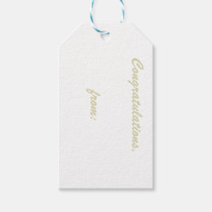 Etiqueta Para Presente Tag branco do presente dos parabéns (roteiro do
