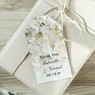 Etiqueta Para Presente Tag brancos do favor do casamento do Hydrangea
