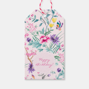 Etiqueta Para Presente Tag chiques boémios cor-de-rosa florais & das