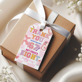 Etiqueta Para Presente Tag de agradecimento de aniversário de 8 anos Pink