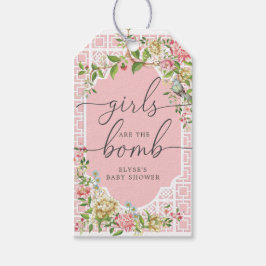 Etiqueta Para Presente Tag de Favor da Bomba de Chinoiserie Rosa - Triano