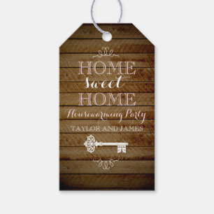 Etiqueta Para Presente Tag de madeira chaves do presente do Housewarming
