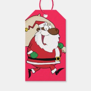 Etiqueta Para Presente Tag de papel do presente do papai noel preto