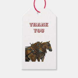 Etiqueta Para Presente Tag de Presente da Equipe de Cavalo de Tração Belg