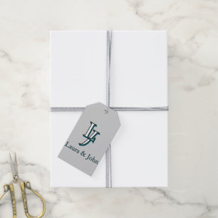 Etiqueta Para Presente Tag de Presente de Amor com Iniciais e Nomes de Ca