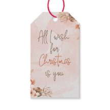 Tag de Presente de Natal para Casal Minimalista Bl