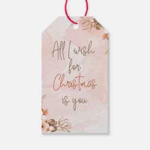 Etiqueta Para Presente Tag de Presente de Natal para Casal Minimalista Bl