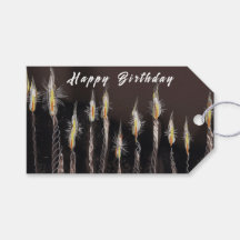 Tag de Presente de Vela de Bolo de Chocolate de An