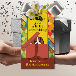 Etiqueta Para Presente Tag de presente para o cão de cartoon engraçado e