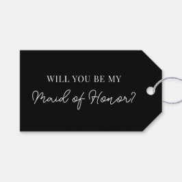 Etiqueta Para Presente Tag de Proposta de Dama de Honra Moderna