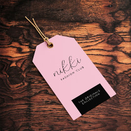 Etiqueta Para Presente Tag de travamento do Vínculo Cor-de-Rosa Mostra