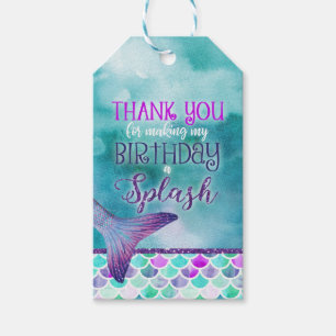 Etiqueta Para Presente Tag do favor do aniversário da sereia