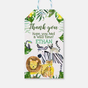 Etiqueta Para Presente Tag do favor do aniversário do safari do menino