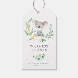 Etiqueta Para Presente Tag do favor do chá de fraldas do Koala do bebê
