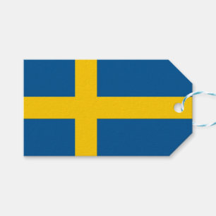 Etiqueta Para Presente Tag do presente com a bandeira da suecia