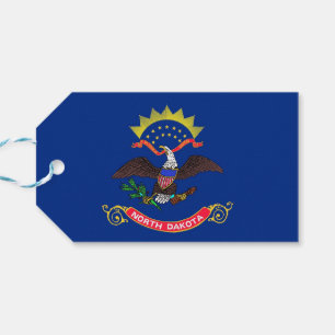 Etiqueta Para Presente Tag do presente com a bandeira do estado de North