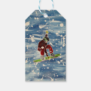 Etiqueta Para Presente Tag do presente da snowboarding