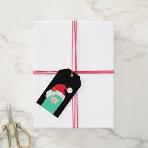 Etiqueta Para Presente Tag do presente de Emoji do papai noel do lama do