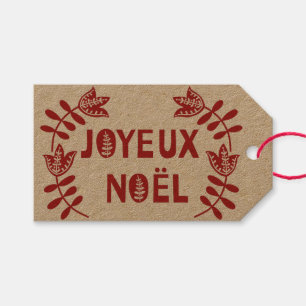 Etiqueta Para Presente Tag do presente de Joyeux Noel