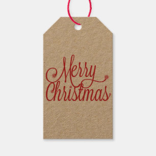 Etiqueta Para Presente Tag do presente do Feliz Natal (kraft)