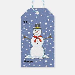 Etiqueta Para Presente Tag do presente do Natal do boneco de neve
