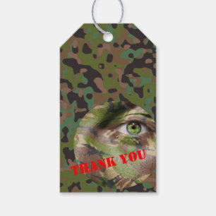 Etiqueta Para Presente Tag do presente do partido da camuflagem do