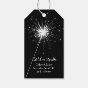 Etiqueta Para Presente Tag do presente do Sparkler - preto