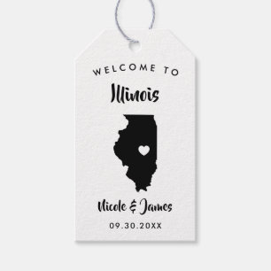 Etiqueta Para Presente Tag do saco da boa vinda do casamento de Illinois