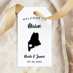 Etiqueta Para Presente Tag do saco da boa vinda do casamento de Maine