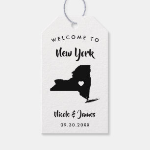 Etiqueta Para Presente Tag do saco da boa vinda do casamento de New York,