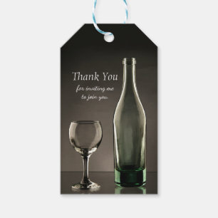 Etiqueta Para Presente Tag elegante do presente da garrafa de vinho do