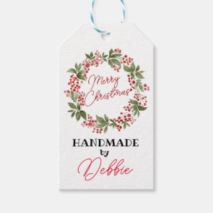 Etiqueta Para Presente Tag Handmade do presente do Feliz Natal
