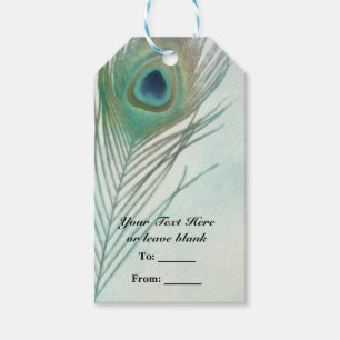 Etiqueta Para Presente Tag Party Personalizada Aquarela Boho Chic Pena de